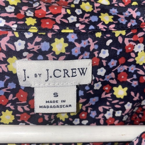 J. By J. Crew Button Down Shirt Floral Small Front Pocket 100% Cotton - Picture 2 of 7