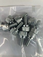 10-32 x 7/16 " Knurled Thumb Screw 10 Pieces Aluminum Silver Anodized Finish