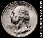 1951-D Silver Washington Quarter - Choice Gem Brilliant Unc  Lustrous  #i6853