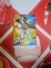 2017 Bowman's Best Baseball Base Gold Refractor Rookie Lewis Brinson /50