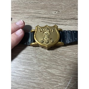 Disney Bankers Badge Toy Belt Buckle Gold Tone Adjustable Strap Kids