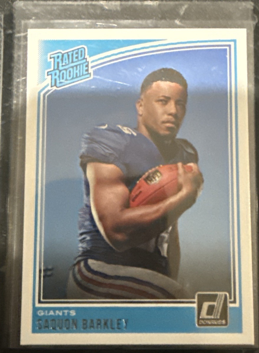2018 Panini Donruss Rated Rookie Saquon Barkley #306 (RC)