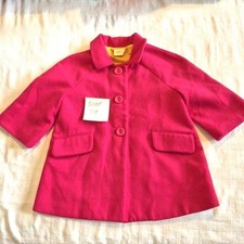 Crazy 8 girls size 7/8 or Medium Magenta Swing Coat raglan 3/4 sleeve VVGUC