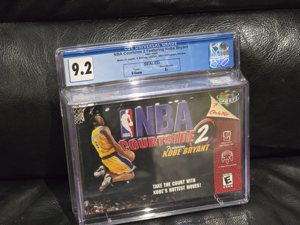 NBA Courtside 2 Featuring Kobe Bryant Factory Sealed Nintendo 64 N64 CGC 9.2 A+ - Image 2 of 4