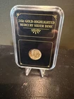 1943 Mercury Silver Dime - Danbury Mint Slab - 24kt Gold Highlighted