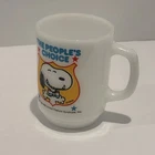 Vintage SNOOPY The People’s Choice Mug Collectors Series 1980 #4 Anchor Hocking