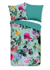 Good Morning Renforcé Bettwäsche 135 X 200 cm + 1- 80 X 80 cm Imma flowers blau