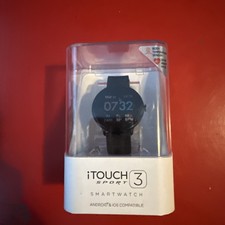 New - iTouch Wearables Sport 3 Smartwatch - Black - 500015B-42-G02
