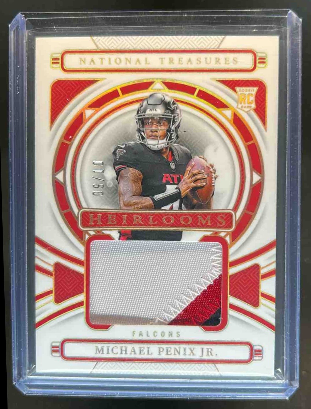 2024 National Treasures Michael Penix Jr. Heirlooms RC Patch Holo Gold #09/10