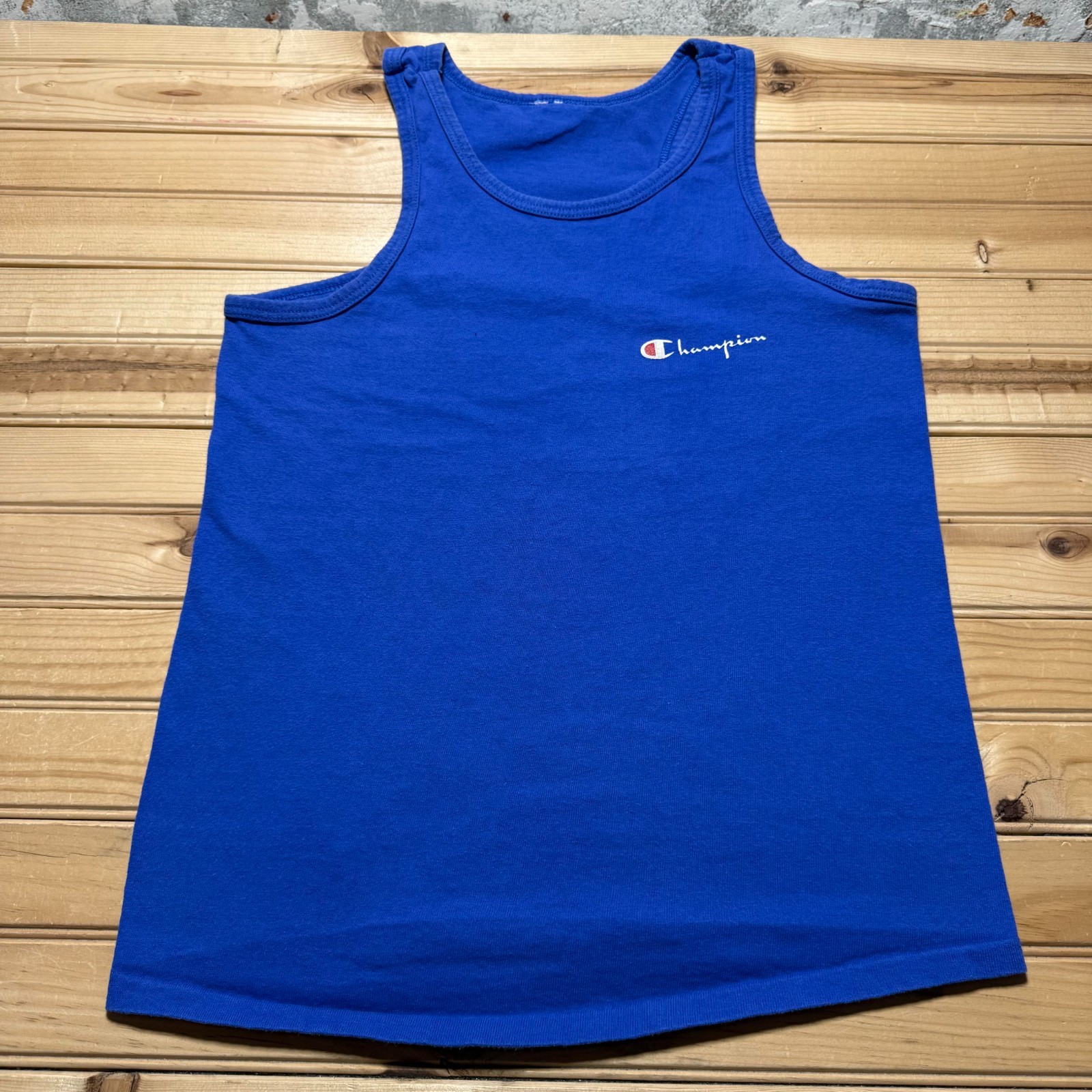 Vintage 90s Champion Script Logo Gym Training Athletic Tank Top Men's - Medium