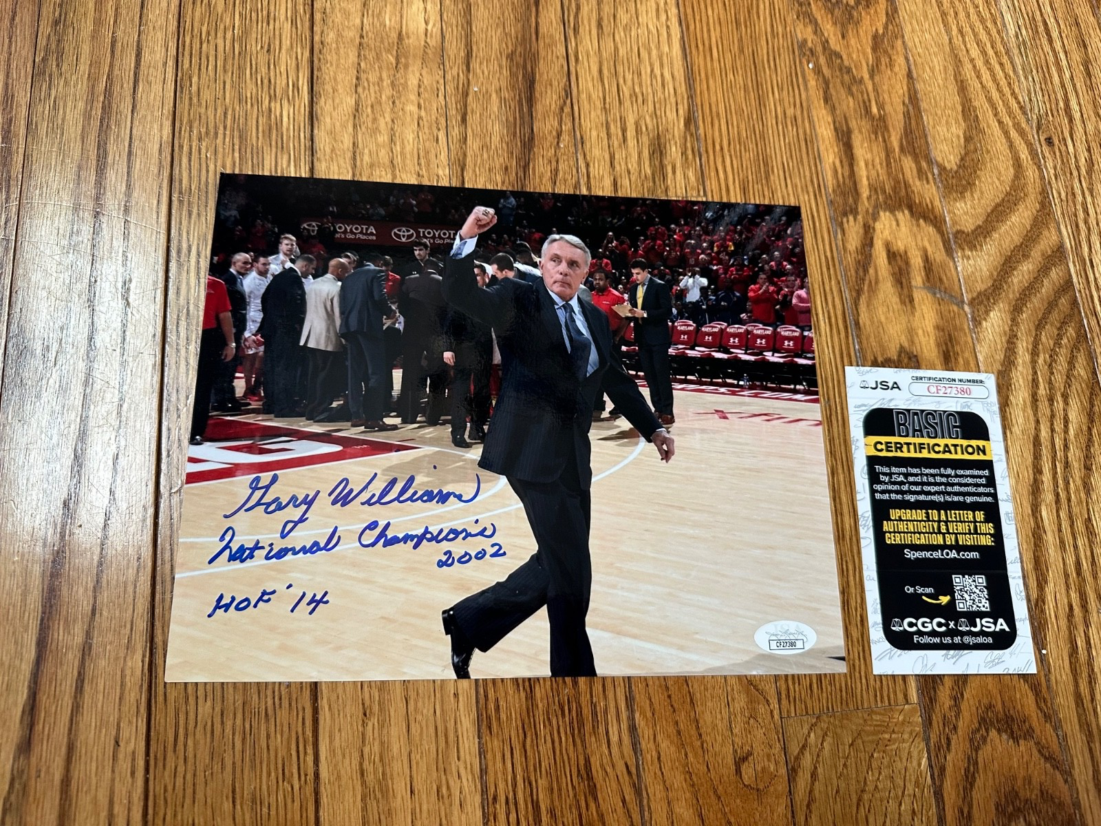 Gary Williams Autographed Signed Maryland Terrapins Coach NCAA Basketball 8x10 Photo JSA 