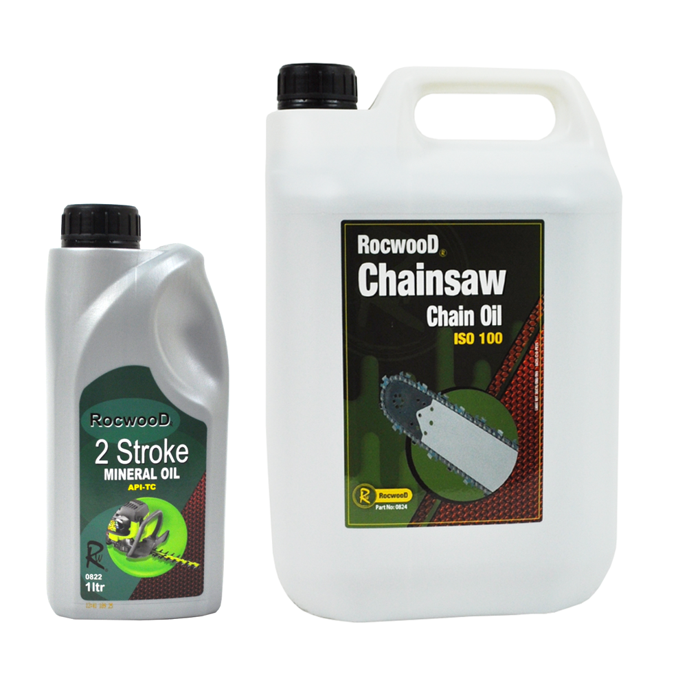 Chainsaw Saw Chain Oil 5 Litres + 1 Litre 2 Stroke Oil Ideal For Most ...