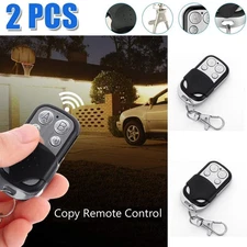 2 PACK 433mhz Universal Garage Door Cloning Remote Control Key Chain Gate Opener
