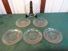 6pc Beautiful Vintage Decorative Pink Depression Glass Saucers