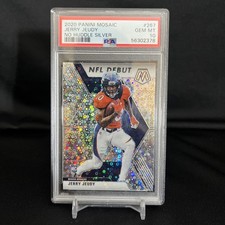 2020 PANINI MOSAIC NO HUDDLE SILVER #267 JERRY JEUDY ROOKIE RC PSA 10