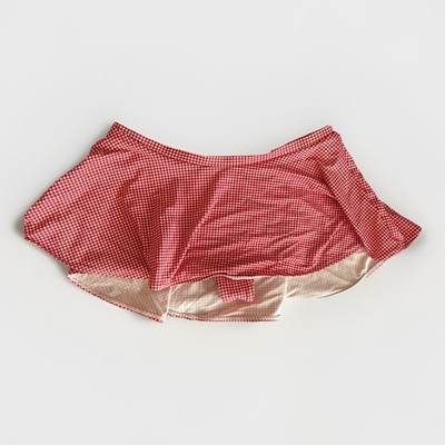 Frankies Bikinis Small Red White Gingham Bikini Bottoms Cottagecore Swim