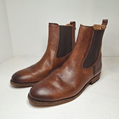 Frye Boots Womens Size 8.5B Cognac Brown Melissa Chelsea Pull On Leather 3475454