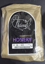NIP National Hosiery Beige Thigh High Garter Stocking Size B Sissy Coquette 3 Pk