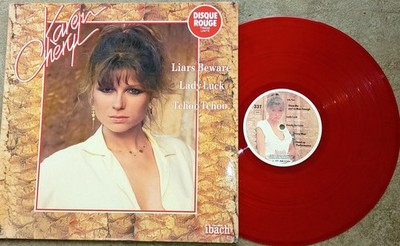 VINYL SCHALLPLATTE KAREN CHERYL LADY LUCK LIARS BEWARE SCHALLPLATTE ROT 33 UMDREHUNGEN