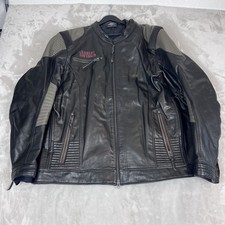 Harley Davidson Exhort Buffalo Leather Jacket Mens 3XL Black/Brown Rider Biker