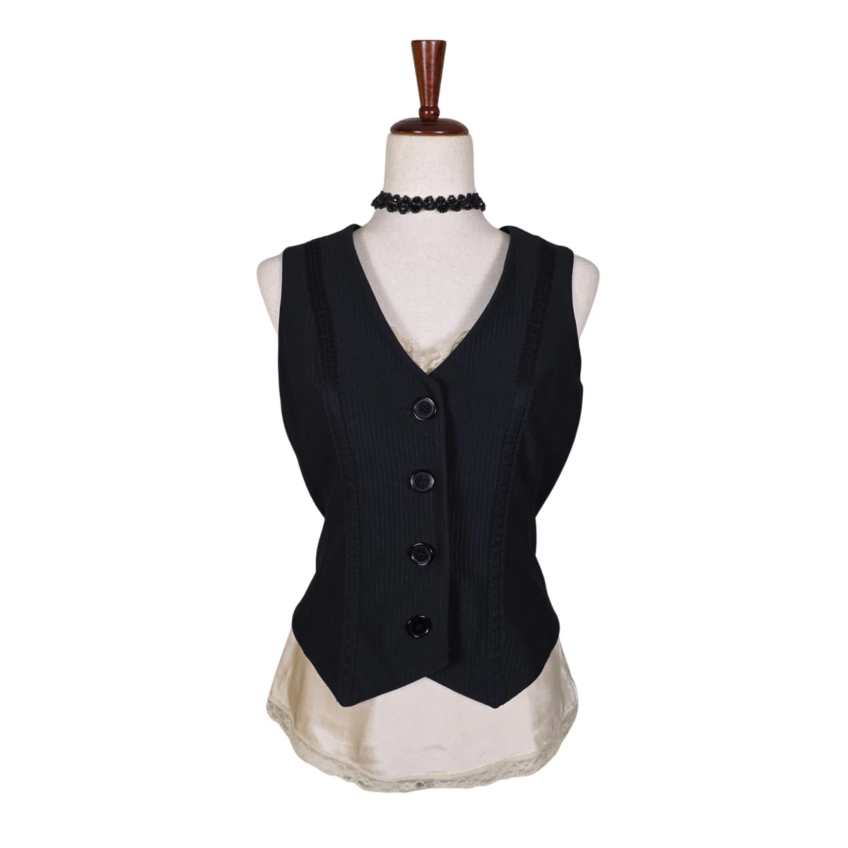 black lace vest products for sale | eBay