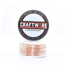 Solid Bare Copper Wire Round, Bright, Dead Soft, 100 24 Gauge - 100 Feet Spool