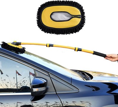 102cm Profi Teleskop Waschbürste Wasserdurchlauf Autowaschbürste PKW LkW Bürste