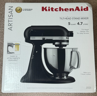 NEW KitchenAid Artisan KSM150PSBM 5-Qt Tilt-Head Stand Mixer Matte Black
