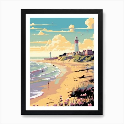 Leuchtturm 3 Kunstdruck gerahmt Wandbild Poster Leinwanddruck Bild