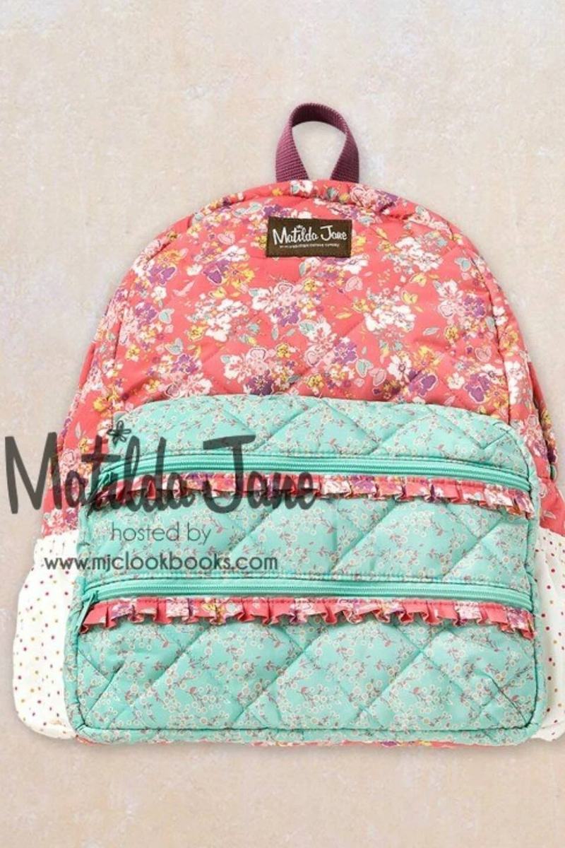 Girls Matilda Jane floral school Backpack and zippered lunch  display picture 1