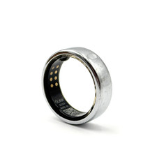 Oura Ring Gen 3 Horizon - Titanium - Size 12 - Silver - HEAVILY SCRATCHED