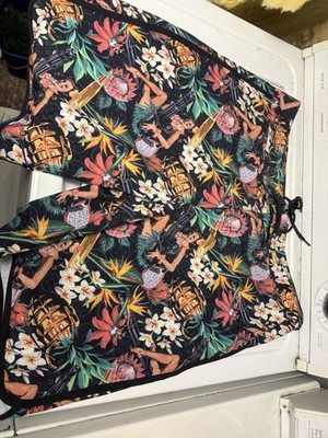 Black Rifle Coffee Surfs Up Board Shorts XL 36 Tropical Thunder Swim Hula Girl