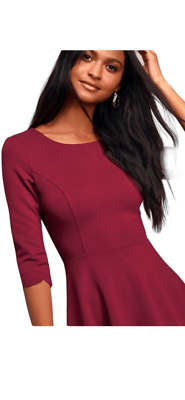 cumulonimbus clouds burgundy skater dress Lulus | Cumulonimbus Clouds Burgundy Skater