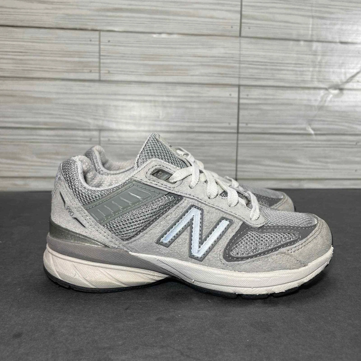 New Balance 990 V5 Grey White Preschool Little Kids Size 12C