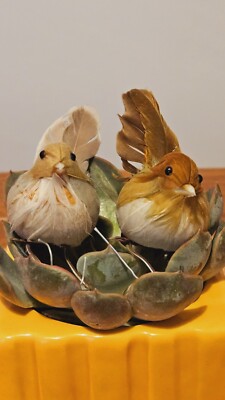 Paar entzückende handgefertigte Robin Dekoration Vögel