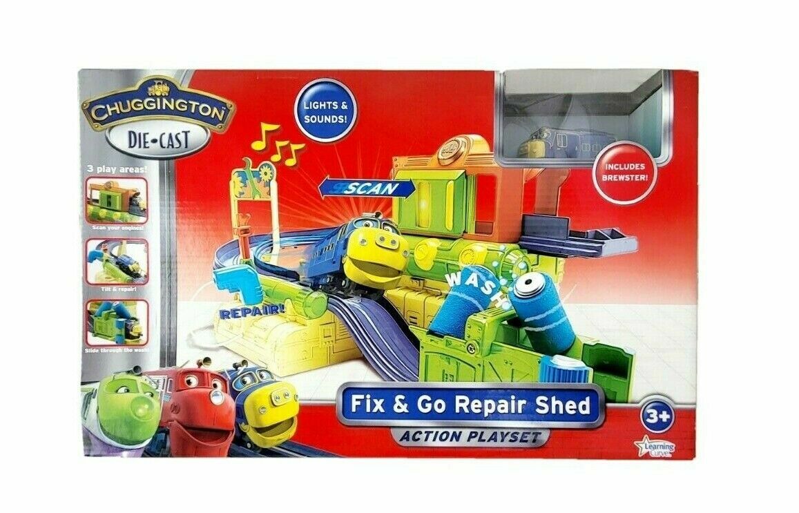 Chugginton Die Cast Fix & Go Repair Shed Action Playset 3+