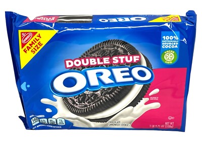 Nabisco Oreo Double Stuf Chocolate Sandwich Cookies 18.71 oz Stuff Family Size