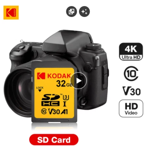 Kodak SD Card 32GB 64GB 128GB 256GB Ultra Memory Card Camera Trail Cam Computer - Image 4 of 4