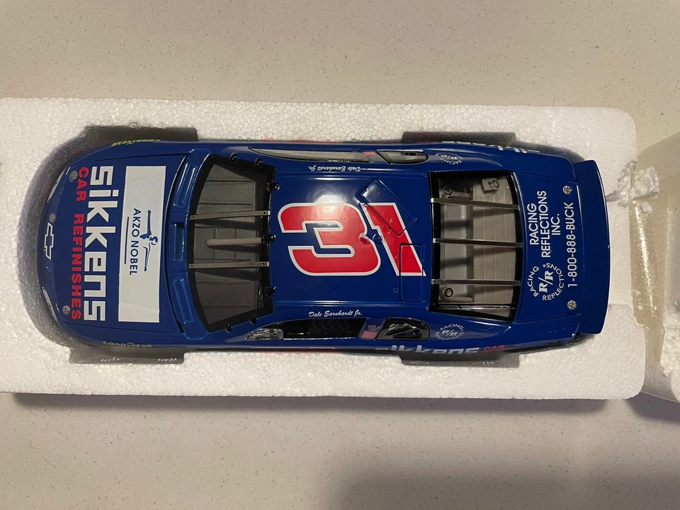 DALE EARNHARDT JR #31 Sikkens Car Refinishes Blue 1997 1/24 Elite /2500 NO BOX - Image 2 of 4