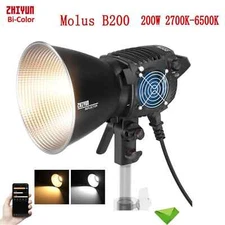 Zhiyun Molus B200 200W Bi-Color COB LED Video Light 2700K-6500K Photography Lamp