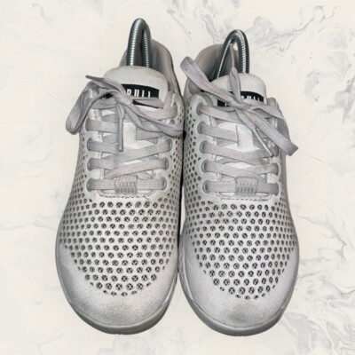 NOBULL Trainers Grey Perforated Athletic Shoes Women\'s Size 8.5 NOBULL Womens Diamond Knit Mesh Trainer Army | Mercari main image 3