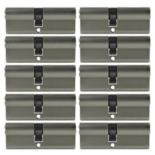 2- 10x Profile Cylinder 85mm 40/45 Door Zylinder Lock Keyed Alike