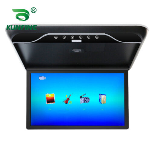 19" Player car roof monitor LCD TFT HDMI overhead screen Flip down built-in IR - Picture 1 of 19