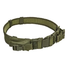 NEW - Tactical 2 inch Adjustable Duty Gun Belt w 2 Magazine Pouches - OD GREEN