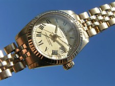 Rolex Datejust 6917 Ladies Champagner römisch Automatik Gold 750 18k aus 1979