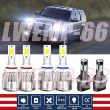FOR GMC Yukon XL 1500 2500 2000-2006 LED Headlights High Low Fog Light Bulbs Kit