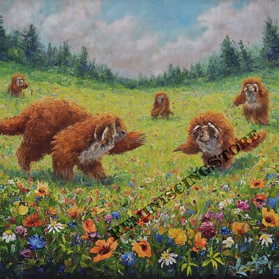 Fluffy stuffy Creature cute animal Dog Lover #12  Reprint