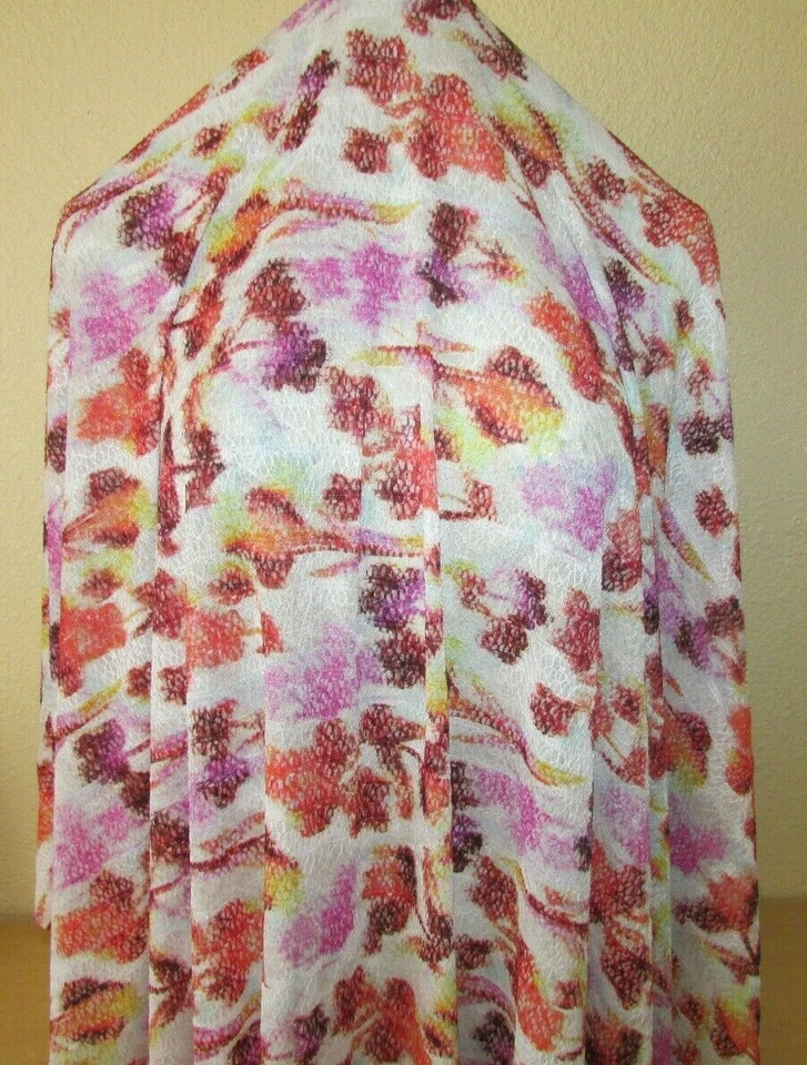 1-yard - 10"  POLY KNIT TEXTURED 2W STRETCH RARE TIE DYE PRINT - Image 3 of 3