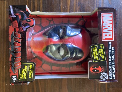 Marvel 3D Light Deadpool Mask Wall Decoration LED Nightlight Works Decal