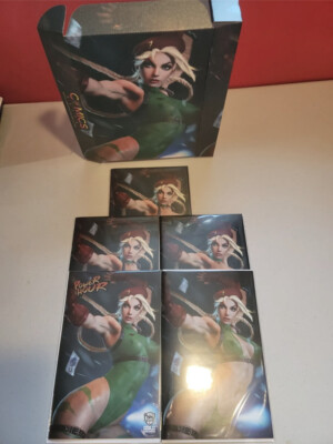 POWER HOUR #1 Shikarii CAMMY Street Fighter 5 COVERS NM  COLLECTORS BOX /150